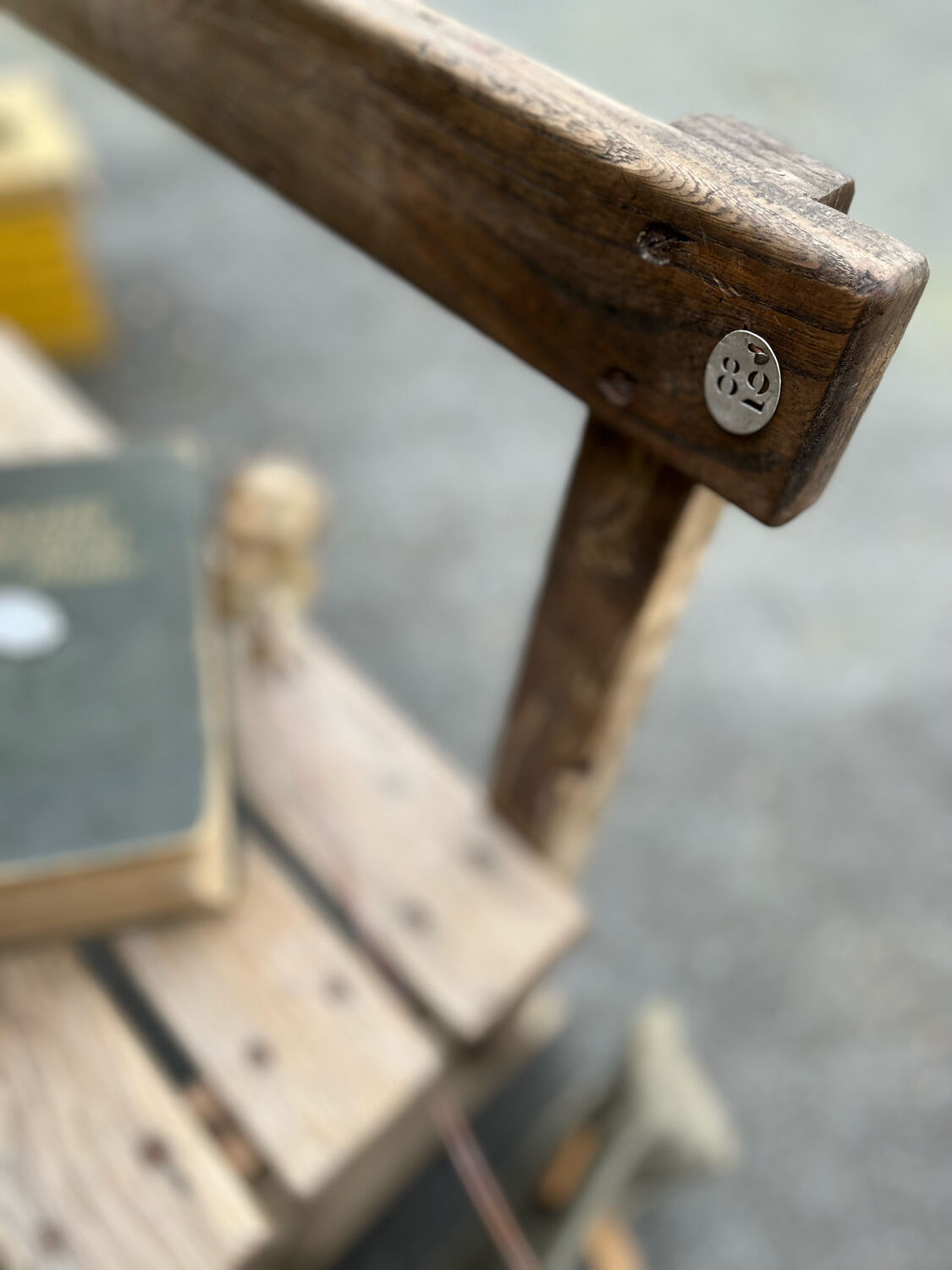 Double patinated school desk