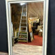 Miroir Napoléon III en bois laqué a double patine 120x186cm