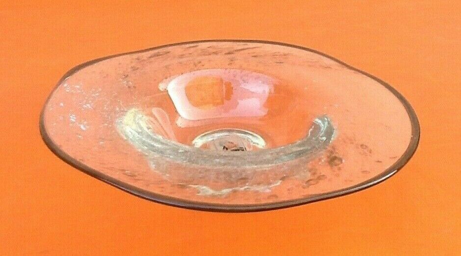 Fruit cup Vintage Design / Atypical shape Blown glass Art glassware