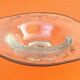 Fruit cup Vintage Design / Atypical shape Blown glass Art glassware