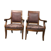 Pair of armchairs to fiddleheads Empire 19th