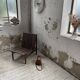 Modernist oak armchair