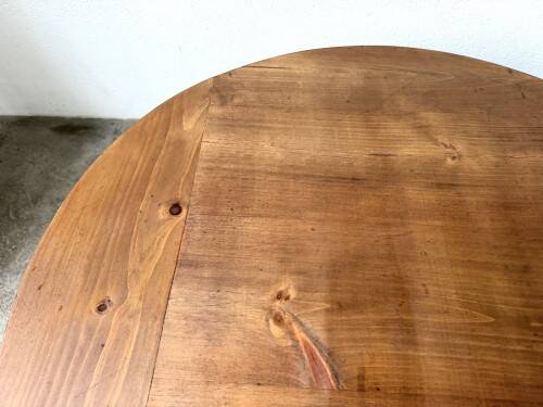 Round brutalist coffee table from the 1950s.