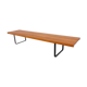 Bench in 60s-70s style, slatted bench, low seat, retro vintage style from the 60s-70s.