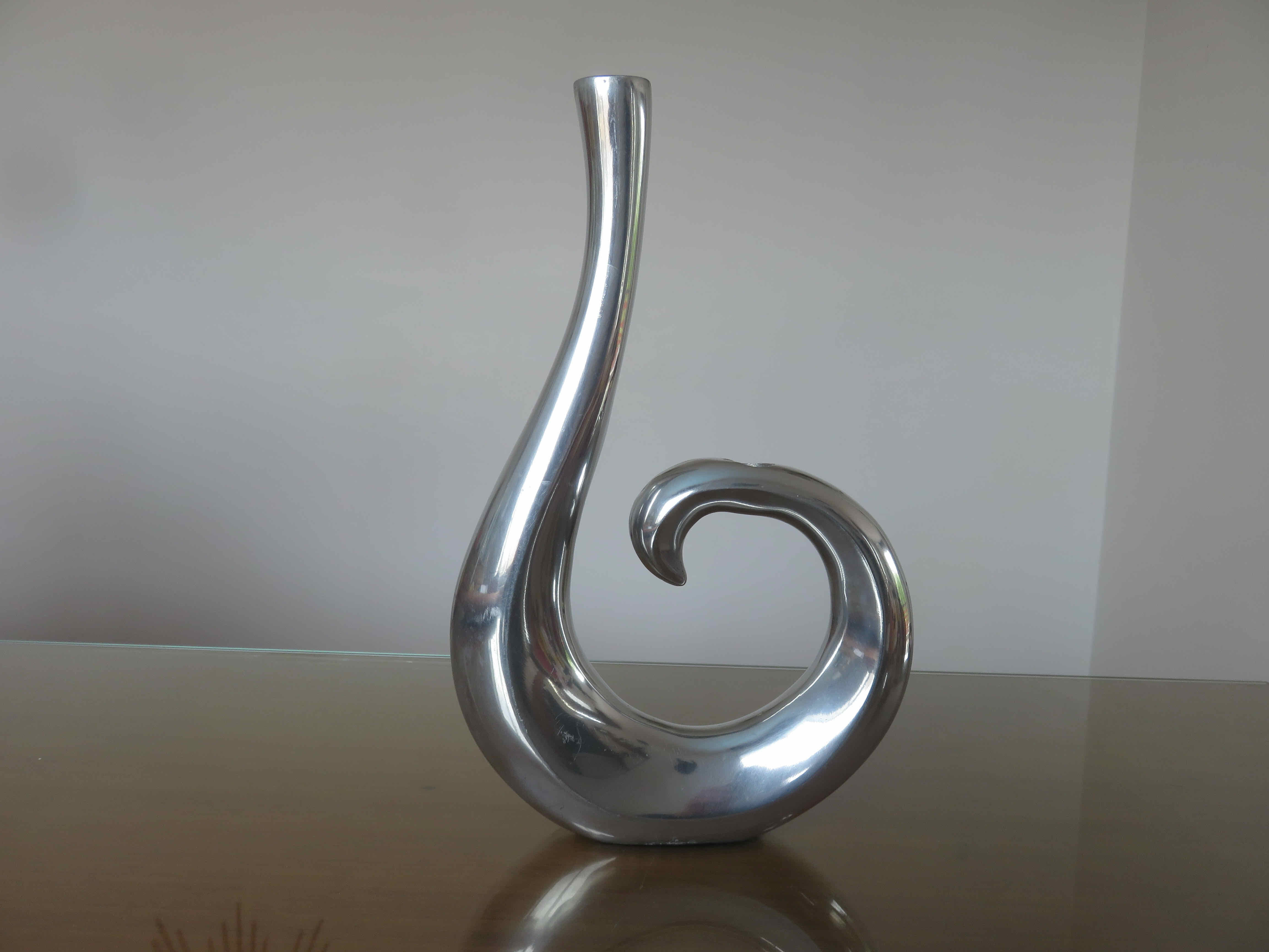 Design candle holder in cast aluminum 80s