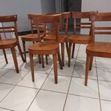 Suite de 6 chaises de bistrot Fischel 1930