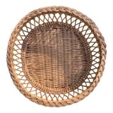 Woven wicker basket