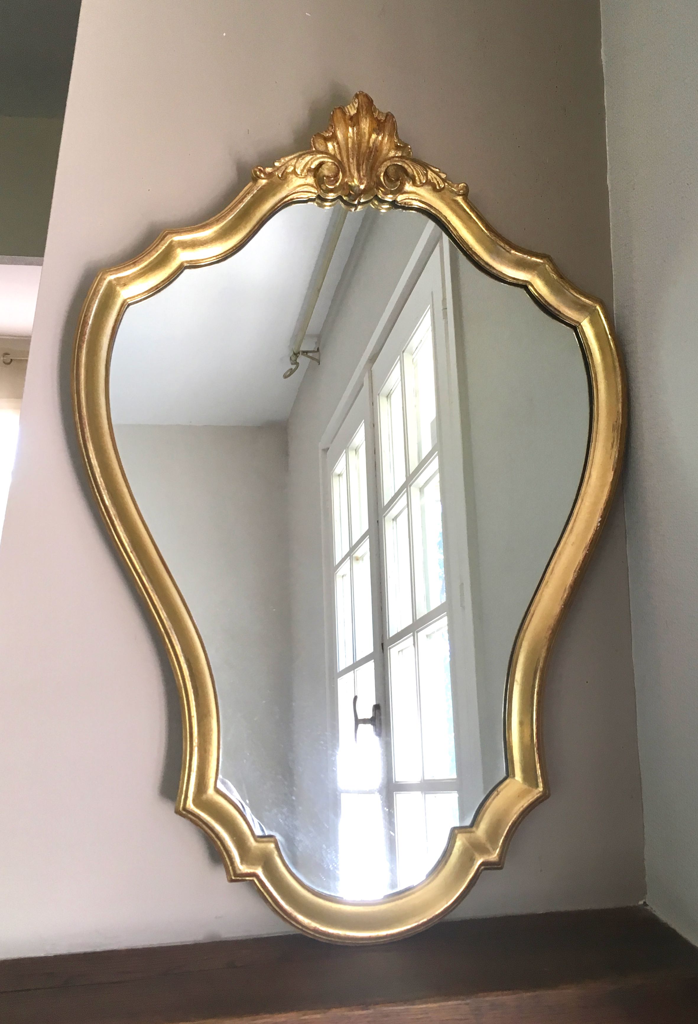 Miroir baroque cadre bois doré 52x74cm