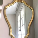 Baroque mirror gilded wood frame 52x74cm