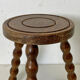 Tripod twisted feet stool