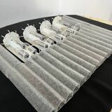 Set of 4 large doria wall lights in glazed glass design from the 60s vintage 3 lights