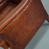 Vintage Dutch Cognac Colored Leather Club Chair