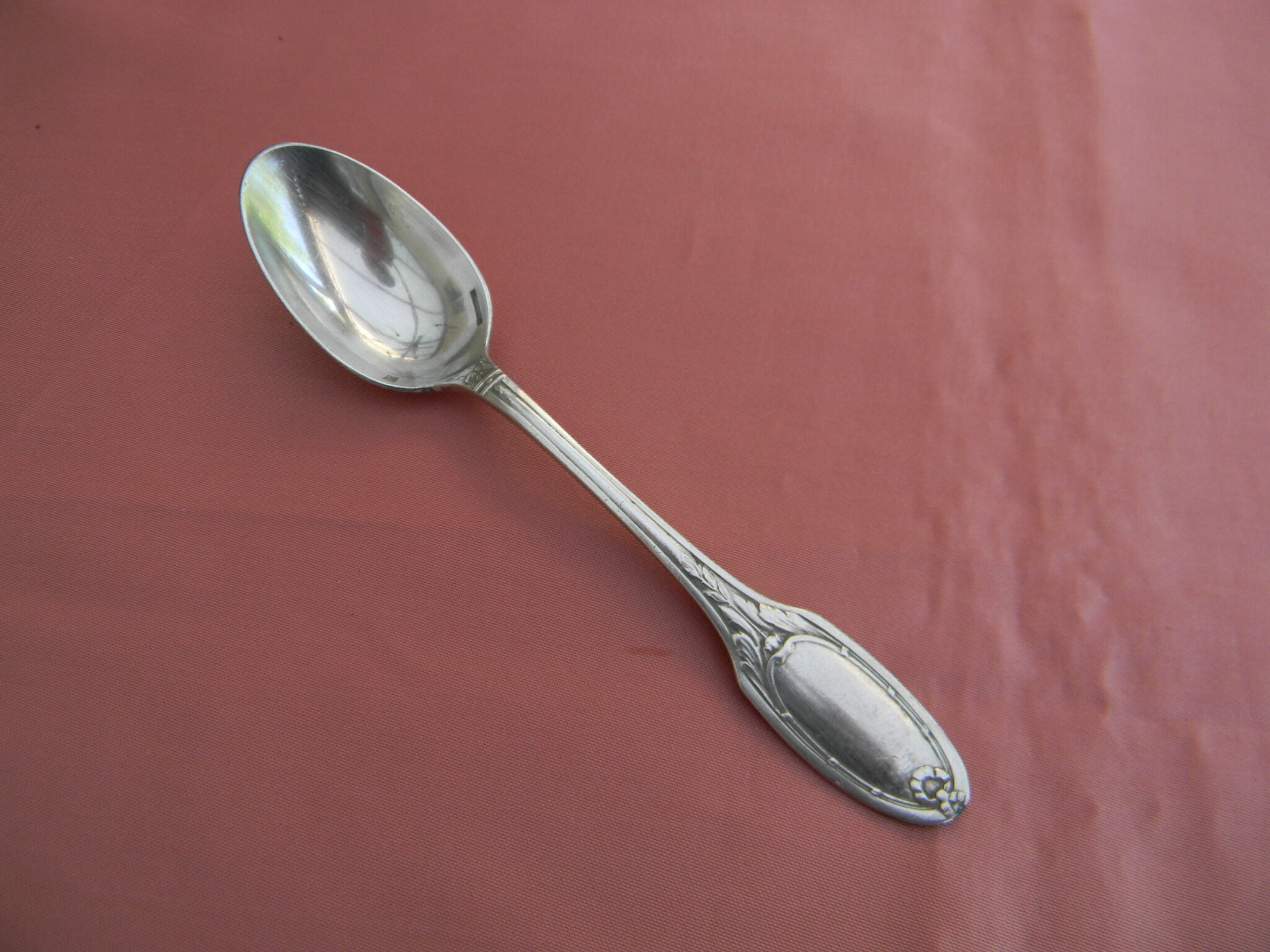 Set of 6 mocha spoons in silver metal christofle