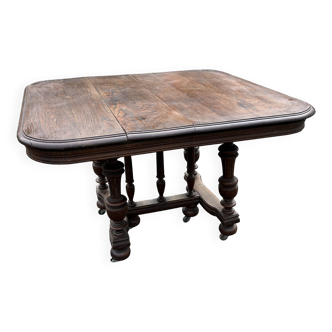 Henry II style oak dining table