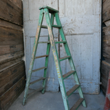 Wooden workshop folding stepladder