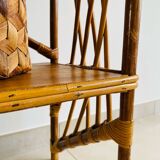 Vintage rattan shelf
