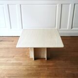 Square travertine coffee table