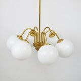 Six-arm chandelier, Poland, 1980s