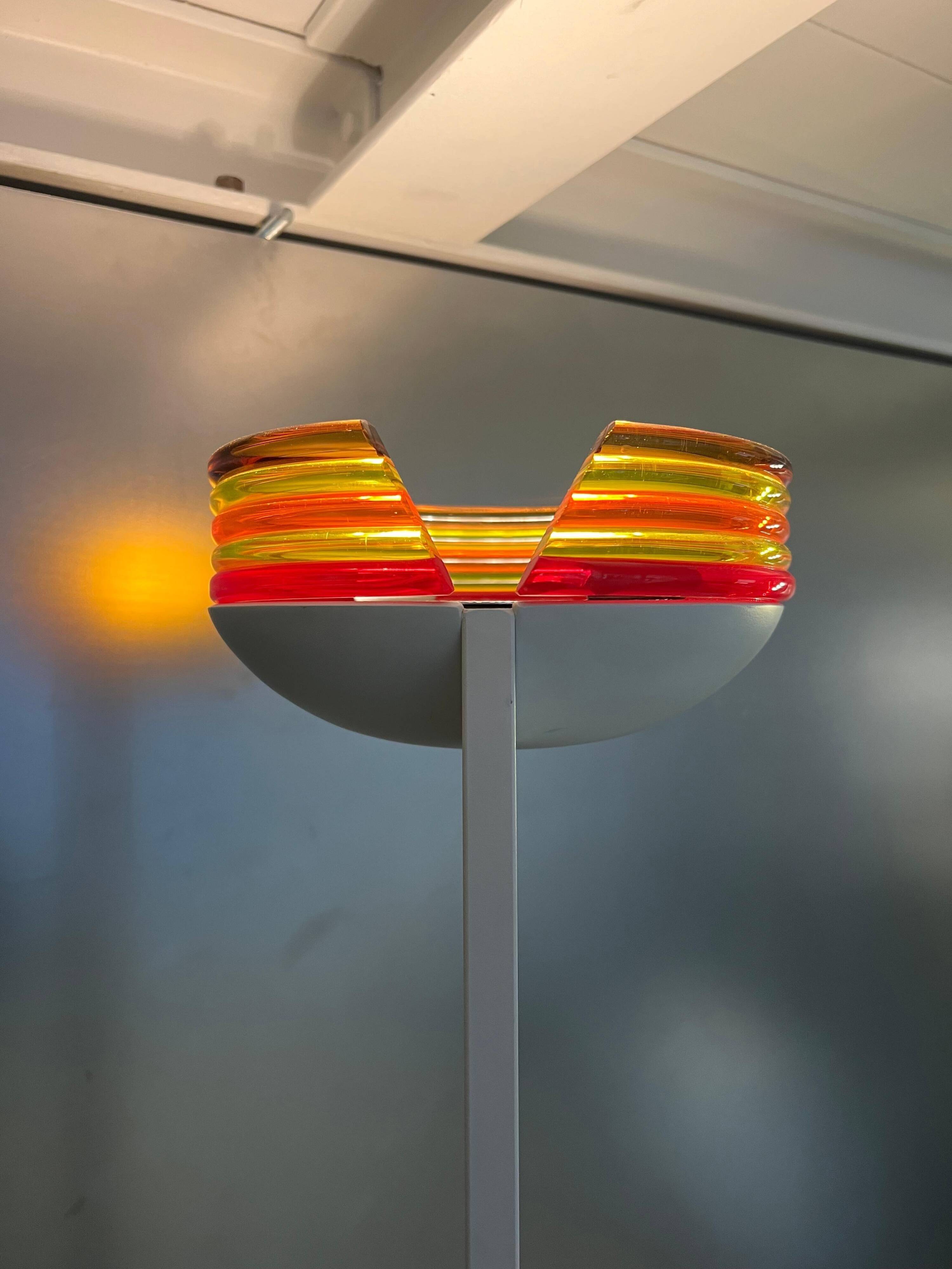 Roberto Pamio for leucos Murano floor lamp, Colourful Decorative Murano Light