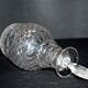 Richly cut crystal decanter and bevelled diamond engraved baccarat or saint-louis? trianon