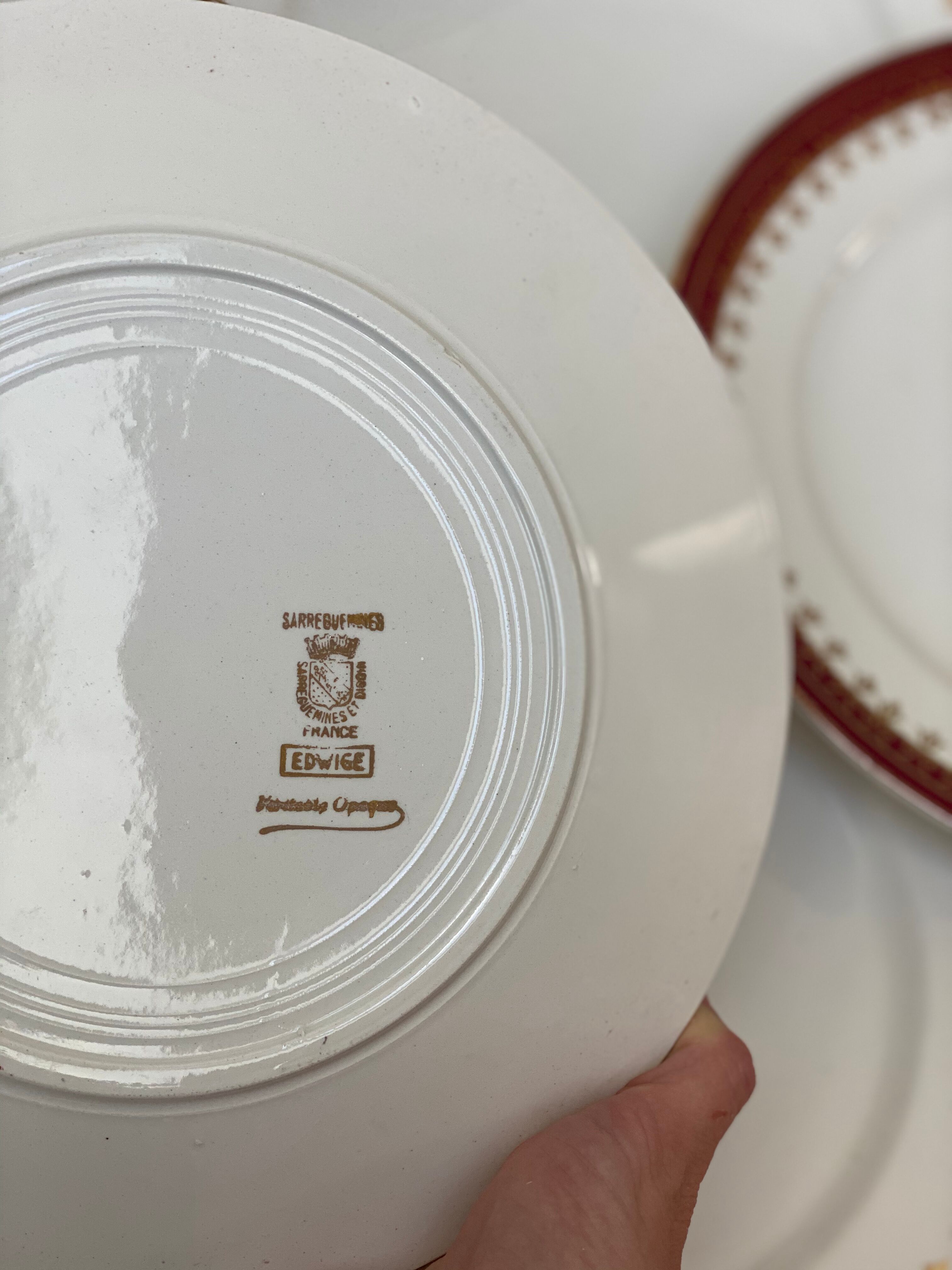 12 plates sarreguemines