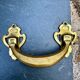 Pair of bronze handles signed L.PINET Art Nouveau