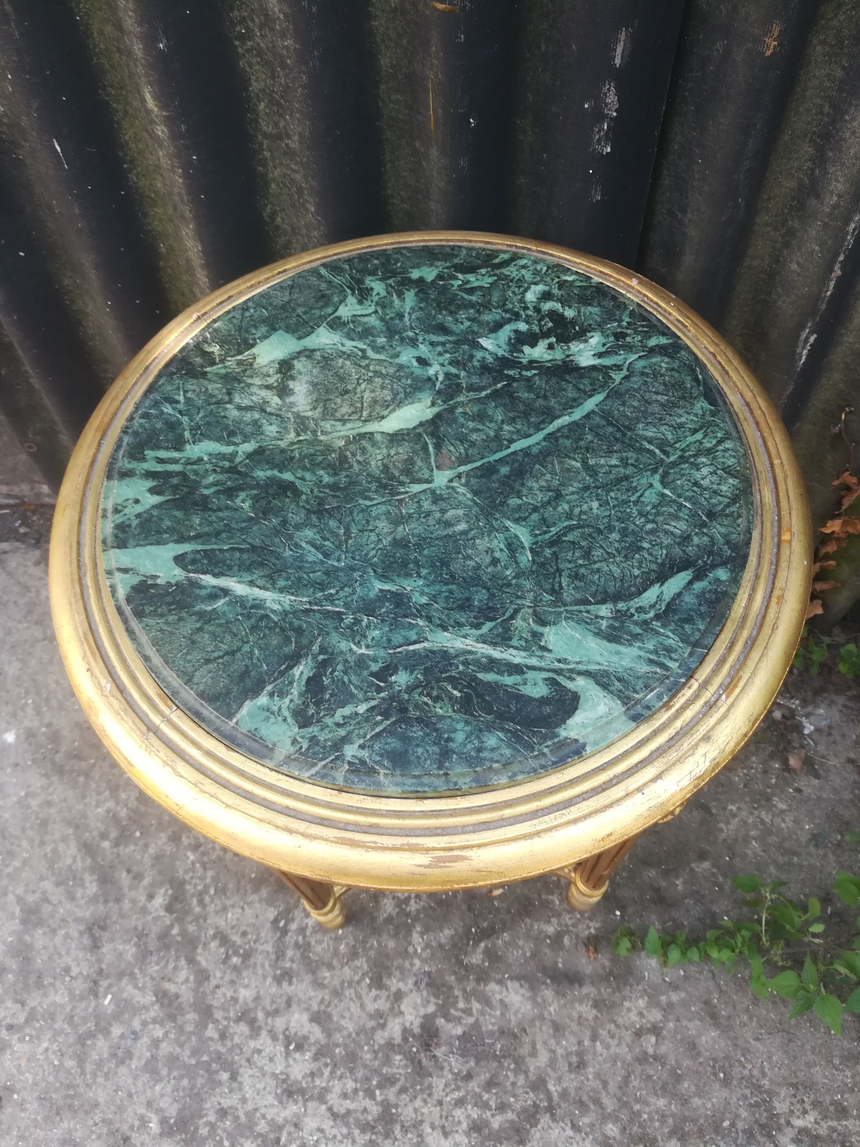 Louis XVI style harness in gilded wood and marble