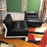 Amanta armchairs in imitation leather by Mario Bellini for B & B Italia