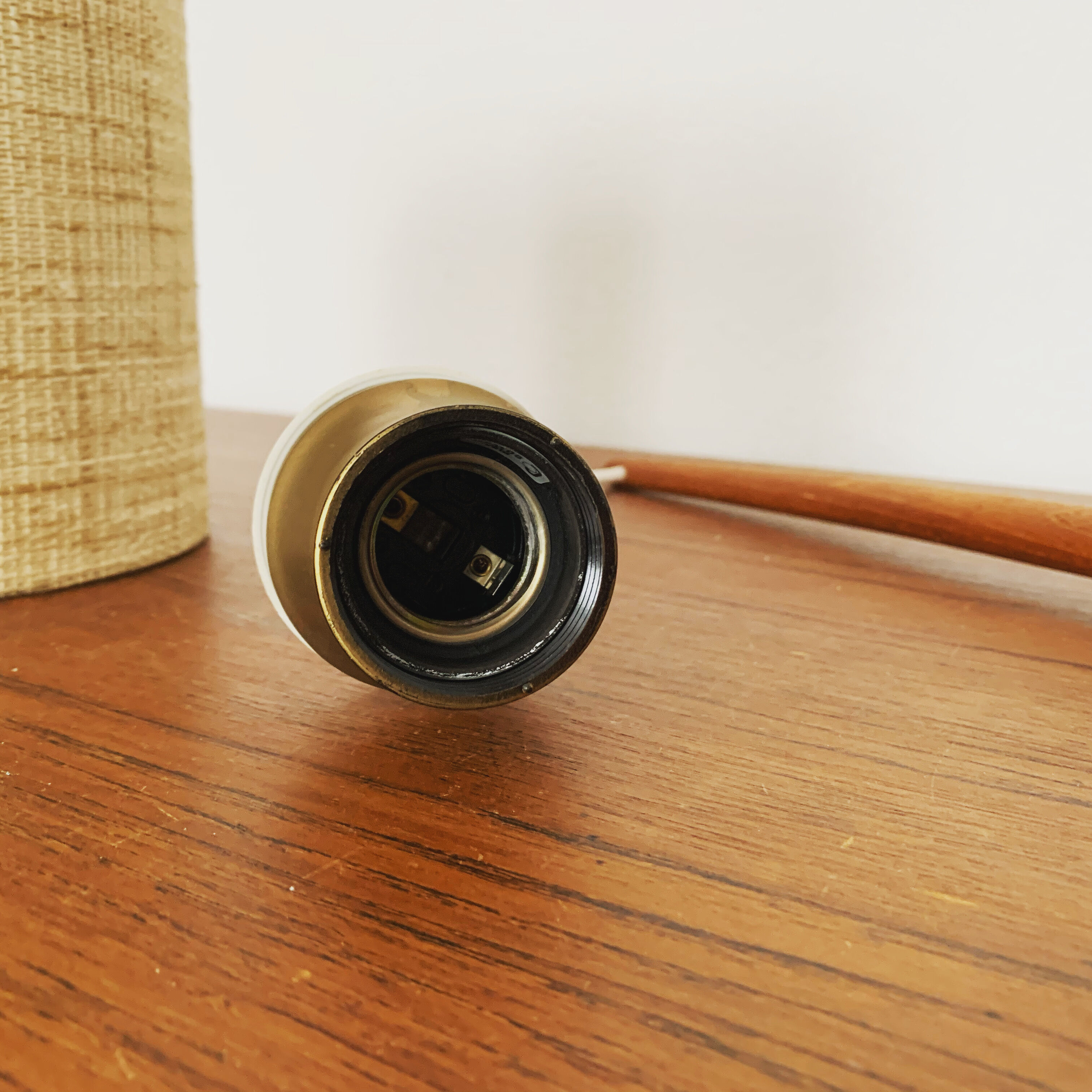 Danish adjustable teak wall lamp