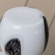 Black and White Hand-Blown Murano Glass Vase by Corso Italia (1980s) – 26 cm tall