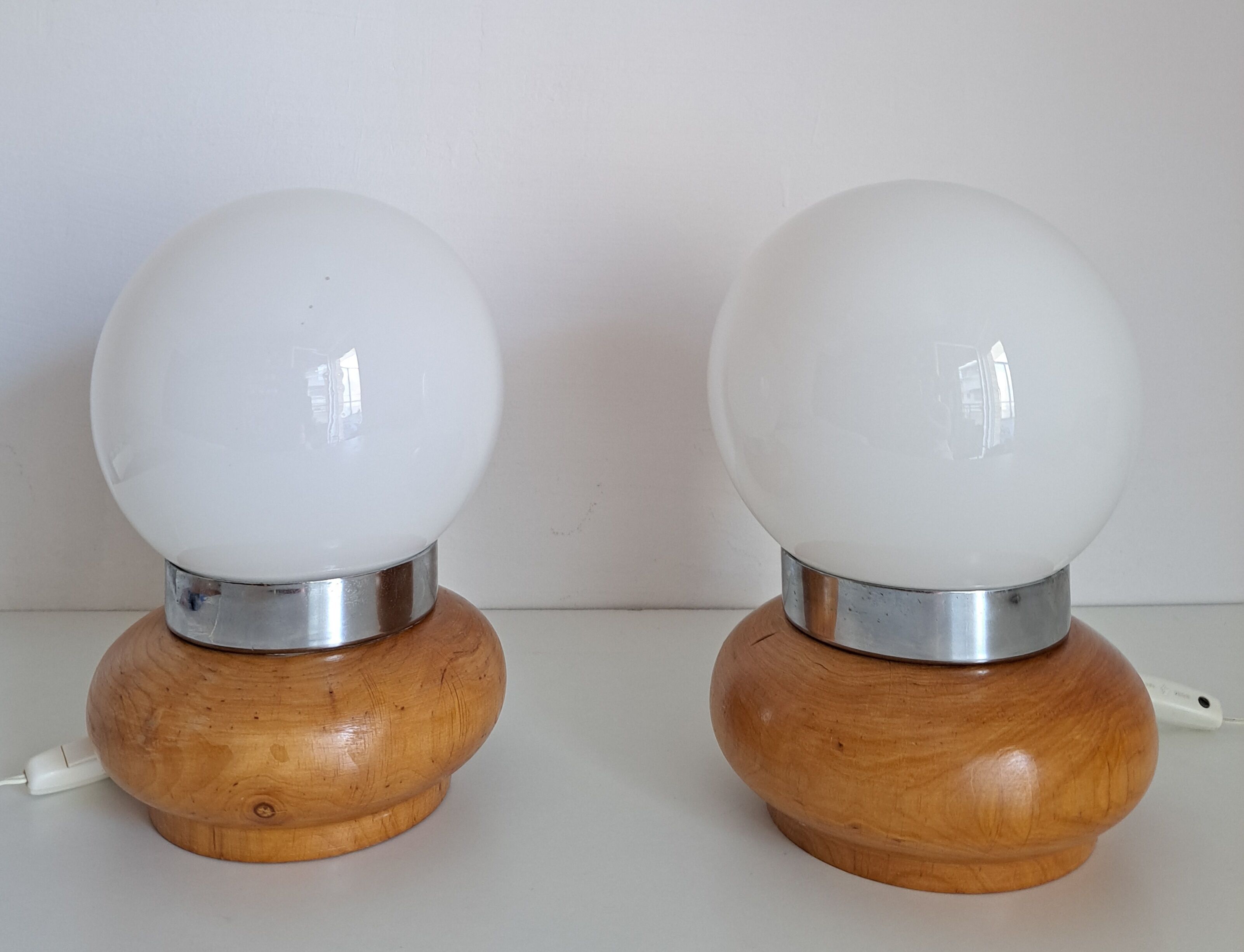 Paire de lampes de chevet vintage