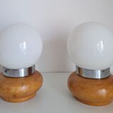 Paire de lampes de chevet vintage