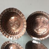 2 Ottoman  antique  plates bowls copper tin coated