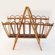 Rattan magazine rack