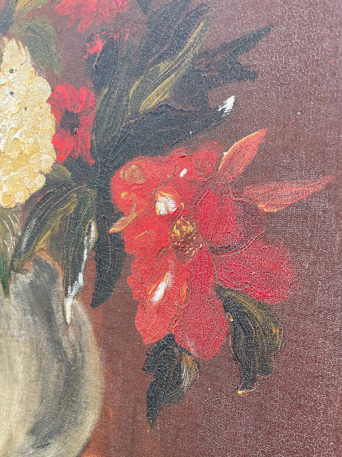 Large bouquet oil painting
