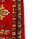 Vintage red Berber rug with multicoloured patterns - 145 x 300 cm