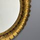 Midcentury bohemian Hollywood Regency Spanish gilt metal sun mirror, 1960s