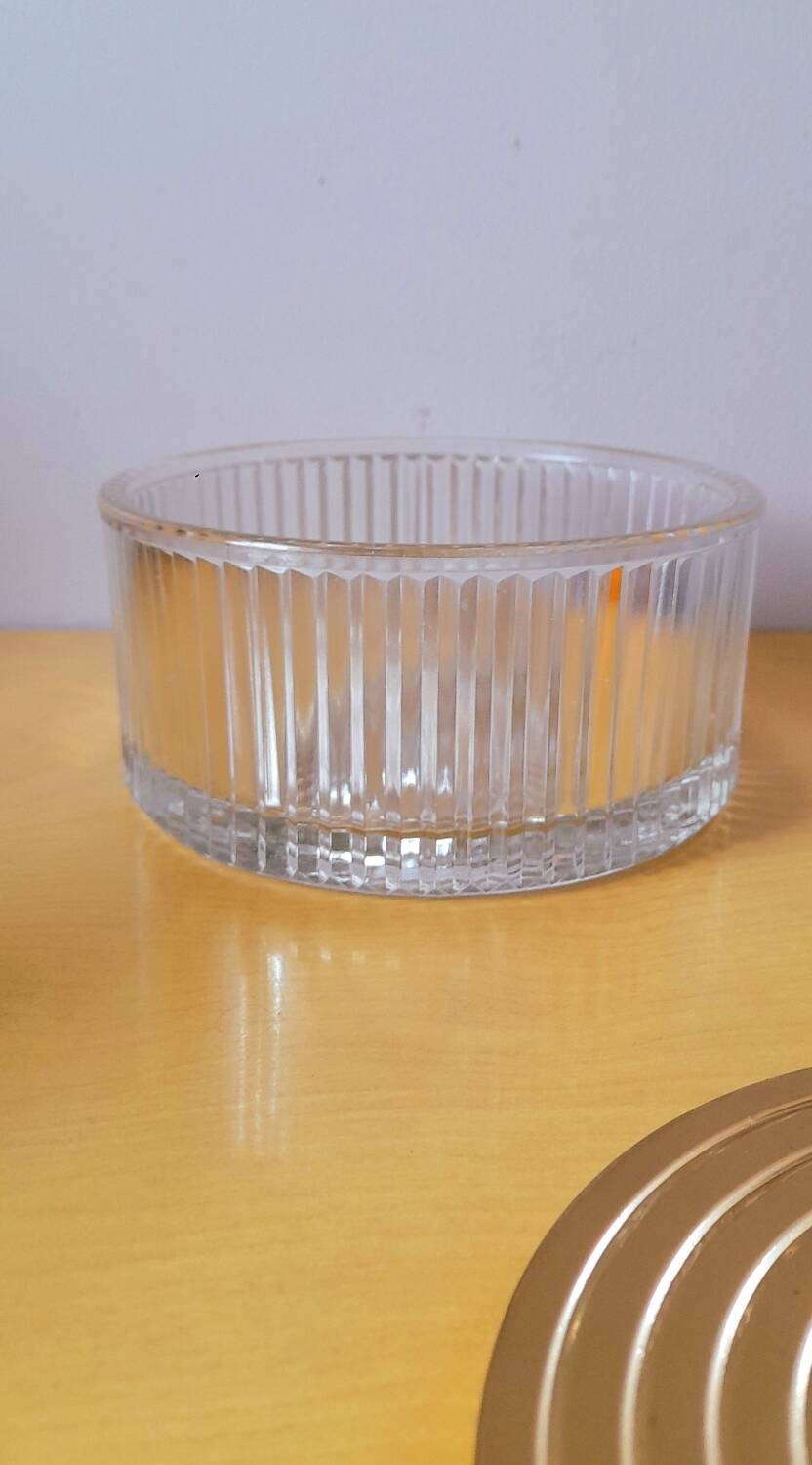 Round art deco glass box 1930