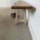 Vintage solid wood farmhouse bench