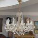 Lustre tchèque en cristal taillé, 12 bras
