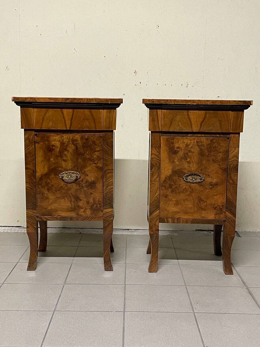Comodini grandi Art Déco, Italia, anni '30, set di 2