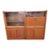 1950s wood and glass display cabinet