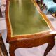 Louis XV flat desk marquetry and leather