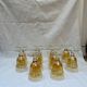 10 amber stemmed glasses 1980