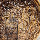 Round wicker wall lamp