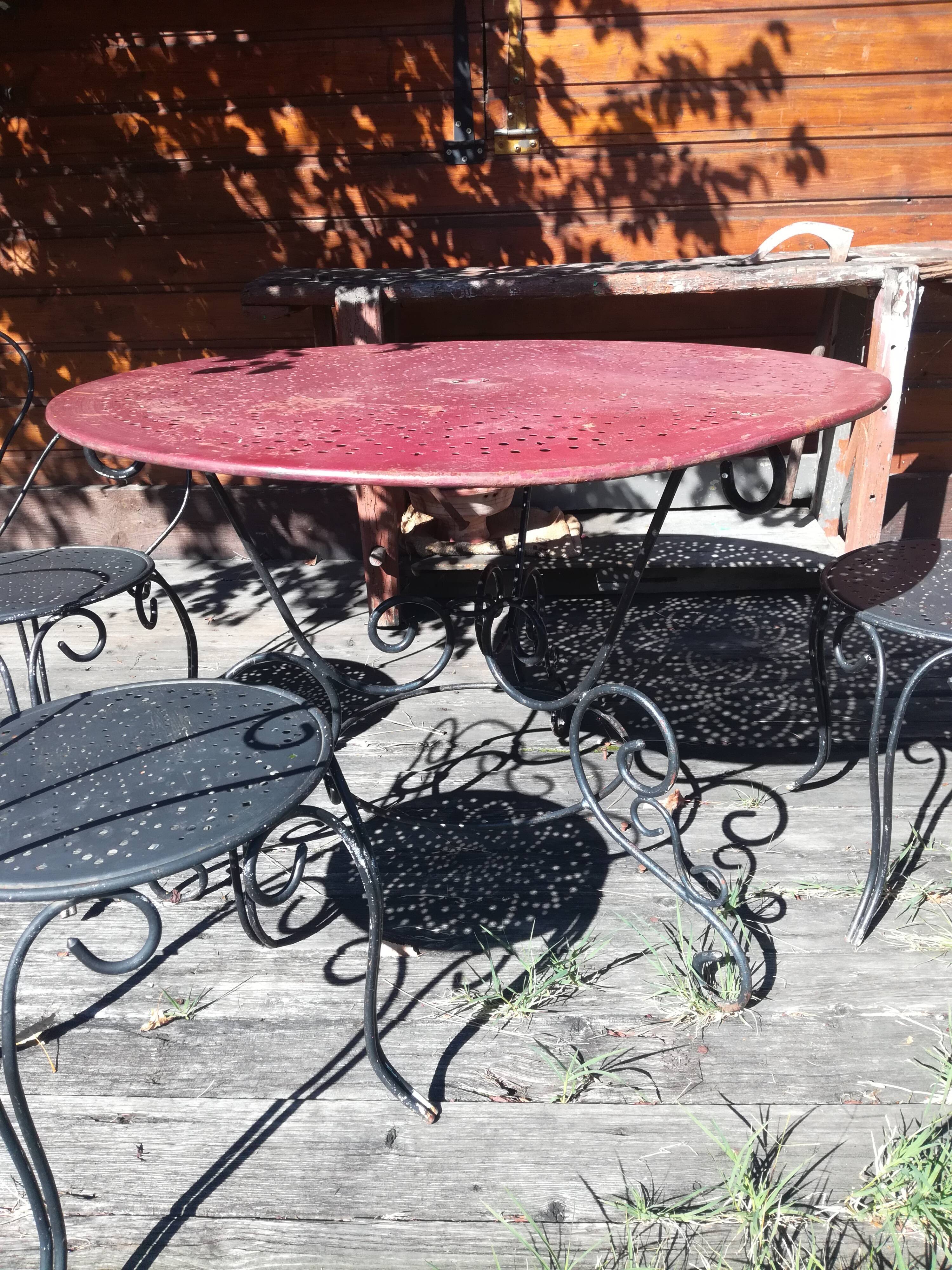 Old metal garden room