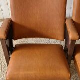 Pair of vintage cinema armchairs