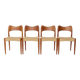 Set of 4 Danish Dining Chairs by Arne Hovmand-Olsen for Mogens Kold, 1960s