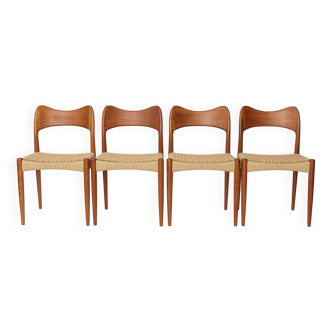 Set of 4 Danish Dining Chairs by Arne Hovmand-Olsen for Mogens Kold, 1960s