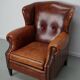 Vintage Dutch club chair in cognac leather, 1970s